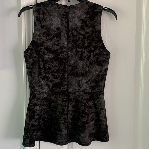 Hunter Bell New York peplum Simmer black gray Tank Top size Small blouse career - Picture 4 of 11